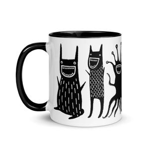 11oz COFFEE MUG Monster Halloween Mugs Funny Folk Art Housewarming Gothic Cute Birthday Gift Funny Weird Quirky Whimsical Tea Ceramic Goth
