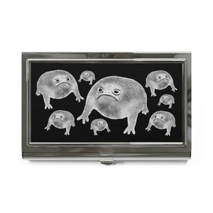 PORTE-CARTES DE VISITE Grenouille étrange Goblincore Art folklorique Anniversaire pendaison de crémaillère lunatique effrayant mignon original drôle Cape pluie grenouille crapaud