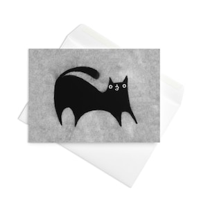 CARTE DE VUX Chat noir Kawaii Kitty excentriques et fantaisistes Invitations Goth mignon pendaison de crémaillère sorcière gothique drôle cartes d'anniversaire cadeau pour amoureux des chats