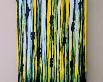 30x40 Original Abstract Painting Stretched Canvas Folk Art Outsider Art OOAK Large Format Gallery Canvas Acrylic Wall Art Paintings Artwork