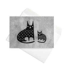 BIGLIETTO D'AUGURI Gatto Nero Kawaii Gattino Bizzarro Inviti Stravaganti Carini Gotici Inaugurazione della Casa Stregata Gotico Divertenti Biglietti di Compleanno Regalo per Amante dei Gatti