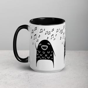 15oz COFFEE MUG Opera Monster Singing Folk Art Music Gift Quirky Whimsical Housewarming Gifts Funny Birthday Musician Singer Mugs