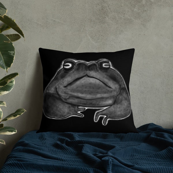 JETER OREILLER Crapaud bizarre Goblincore Cottagecore Grenouille Forêt Art populaire Canne Crapaud Sorcière Anniversaire Pendaison de crémaillère Fantaisie Mignon Quirky Home Decor