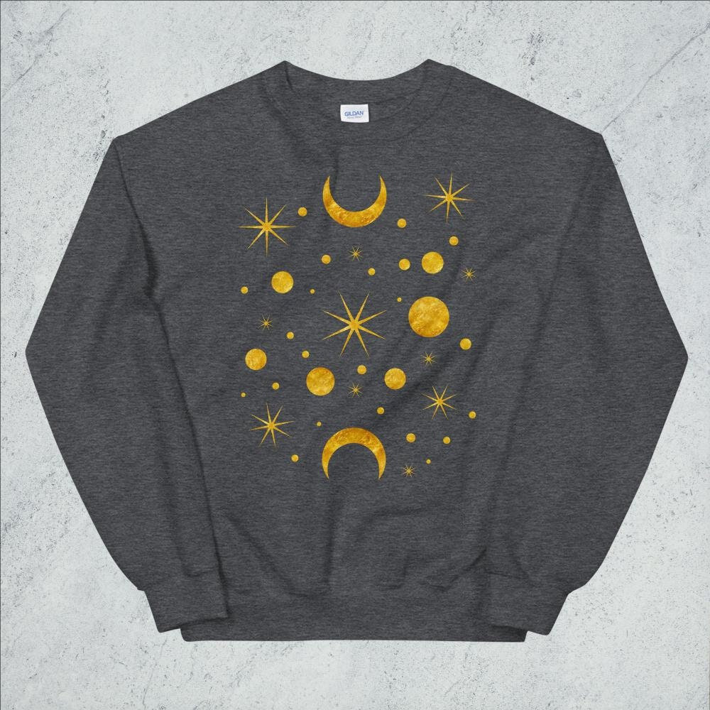 Moon Space Art Print Sweater Jumper - Etsy