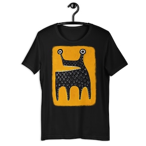 STRAIGHT CUT T-SHIRT Monster Halloween Folk Art Gothic Quirky Whimsical Cute Alien Birthday Funny Gift Creepy Goth Witchcore Funny Gifts