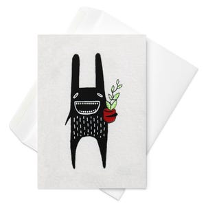 TARJETA DE FELICITACIÓN Planta Hoya Jardín Monstruoso Plantas de Interior de Arte Popular Kawaii Regalo de Inauguración de Casa Peculiar Regalos de Cumpleaños Lindos y Extraños Hallazgos de Primavera
