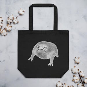 Sac fourre-tout en coton grenouille étrange art folklorique cape grenouille de pluie anniversaire cadeaux de pendaison de crémaillère lunatique mignon original shopping d'anniversaire drôle de cadeaux de printemps