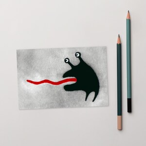 10x15cm KUNSTDRUCK POSTKARTEN Monster Kawaii Volkskunst Schräge Brieffreundschaft Geschenk skurril Einweihungsparty Einzugskarte Gruselige Goth Geburtstagsgeschenke Gothic