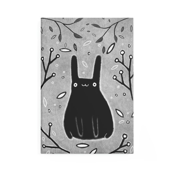 METAL FRIDGE MAGNET Black Rabbit Garden Magnet Goblincore Gothic Dark Academia Witchy Birthday Gift Weirdcore Goth Housewarming Gifts