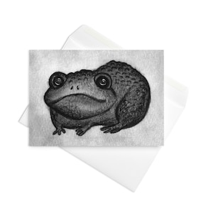 GREETING CARD Frog Folk Art Birthday Card Whimsical Illustration Weird Cute Housewarming Birthday Gifts Quirky Toad Spring Spring Finds