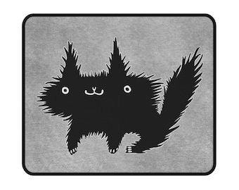 PREMIUM MOUSE PAD Non-Slip Black Cat Gothic Office Gifts Quirky Decor Housewarming Birthday Gift Cute Desk Accessory Gift Spring Gifts