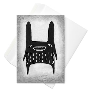 CARTE DE VOEUX Carte d'anniversaire drôle monstre faire-parts fantaisiste mignon gothique bizarre correspondant cadeau de pendaison de crémaillère goth cadeaux de printemps originaux