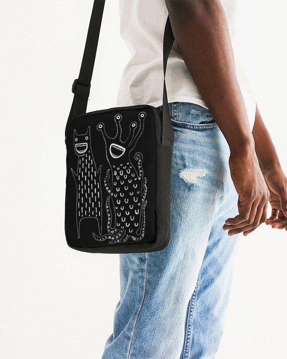 MESSENGER BAG Weird Monster Eyeball Tentacle Alien Sci Fi