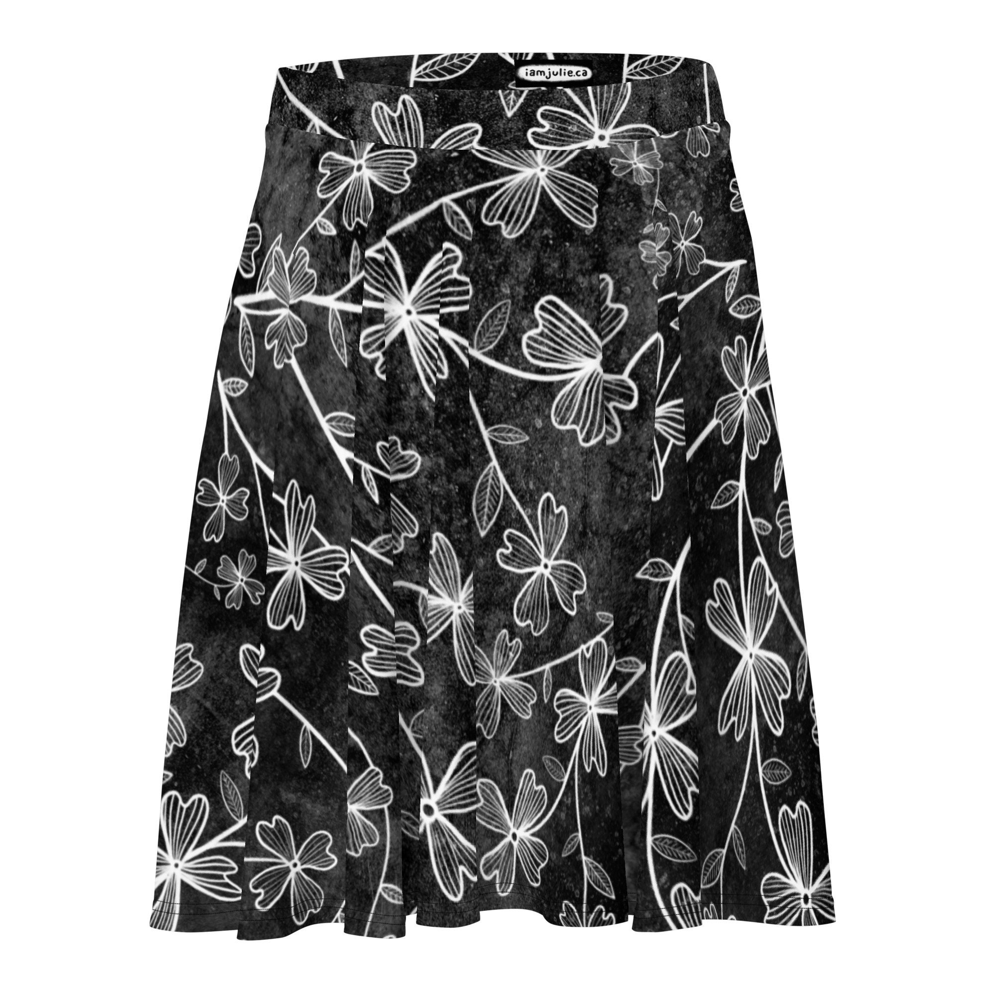 Dogwood Flowers Skater Skirt, Women's Skater Skirt