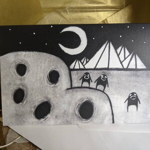 PREMIUM GREETING CARD Monster Folk Art Card Whimsical Illustration Weird Stuff Cute Housewarming Birthday Gift Quirky Landscape Cards Canada