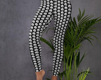 LEGGINGS Skull Gothic Dark Academia Tights Print Abstract Goth Fashion Leggings Gothic Birthday Gift Pilates Yoga Pants Stretchy Punk Emo