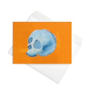 BIGLIETTO D'AUGURI Cranio umano Anatomia Goblincore Dark Academia Arte popolare Estetica Carta Ossa Disegno Punk Scheletro Gotico Horror Strano Stregone