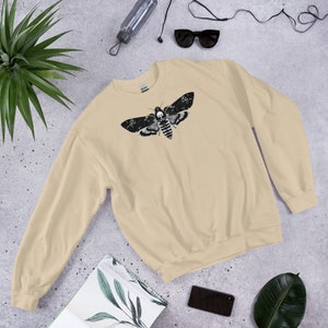 CLASSIC SWEATSHIRT Moth Sweater Folk Art Dark Academia Gothic Aesthetic Birthday Gifts Forest Death's-Head Hawkmoth Goth Horror Insect Sand