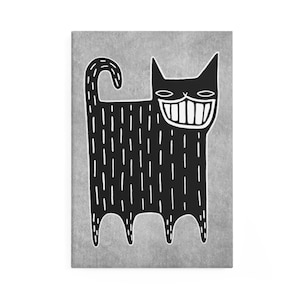 METAL FRIDGE MAGNET Black Cat Kawaii Kitty Cottagecore Cute Gothic Dark Academia Witchy Birthday Gift Weirdcore Goth Housewarming Gift
