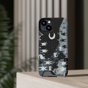 WALLET iPHONE CASE Titular de la tarjeta iPhone® 13 Pro Max Conejo Monstruo Gótico Cumpleaños Arte Popular Gótico Punk Emo Espeluznante Cosas raras Regalo de inauguración de la casa