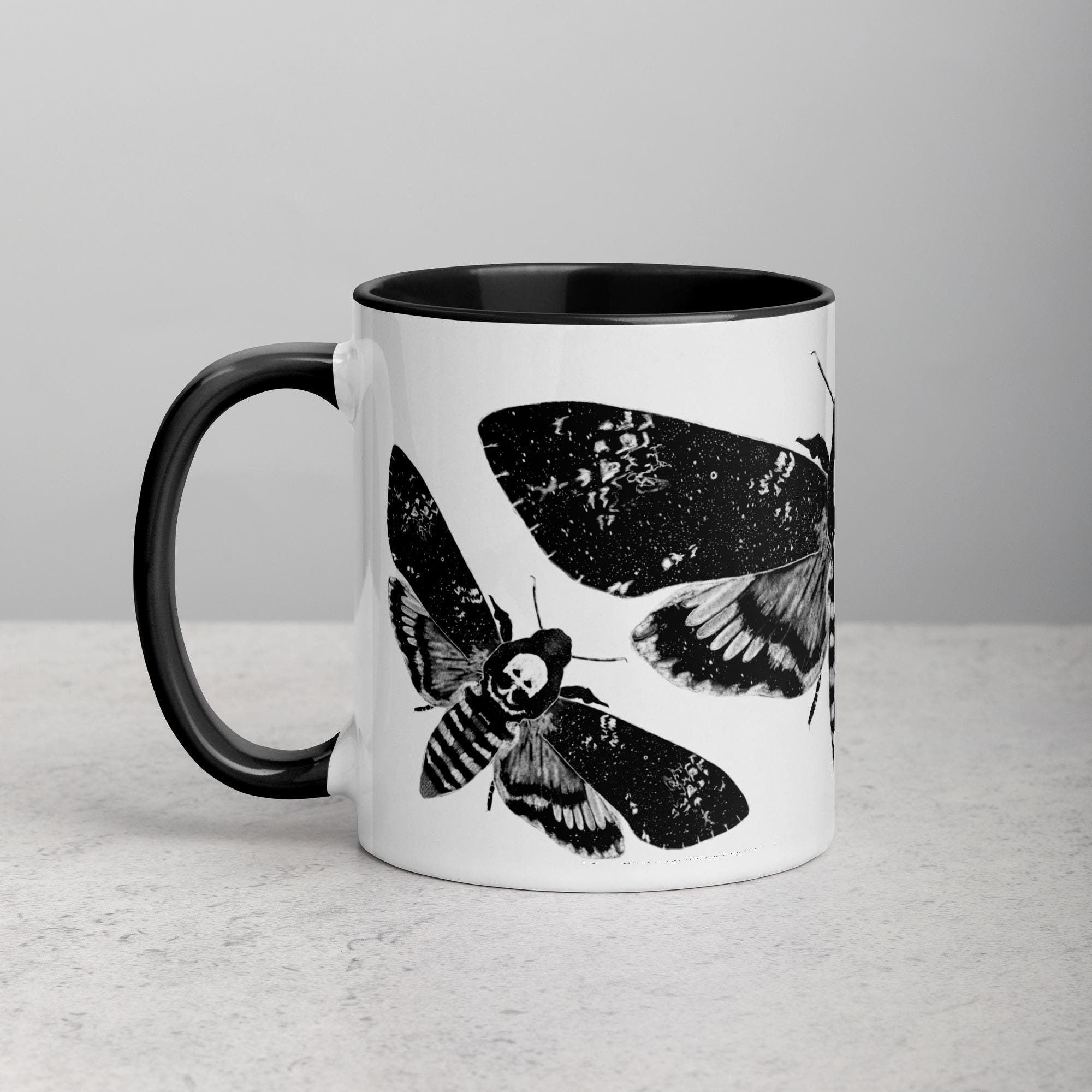 11oz COFFEE MUG Moth Dark Academia Birthday Housewarming Gifts Weird Insect Spooky Forest Moth Hawkmoth Creepy Gothic Moths Spring Gifts