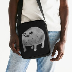 MESSENGER BAG Weird Frog Crossbody Bag Goblincore Dark Academia Cottagecore Geburtstags-Geschenke Lustig Kröte schrullig skurril netter mürrischer Regen Frosch