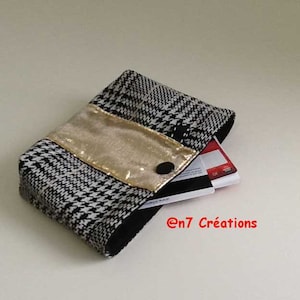 Pochette pour cartes de fidélité, noir et doré