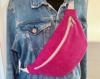 dark pink fanny pack