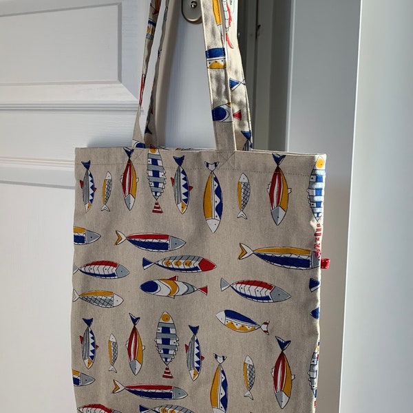 Tote bag avec des poissons colorés