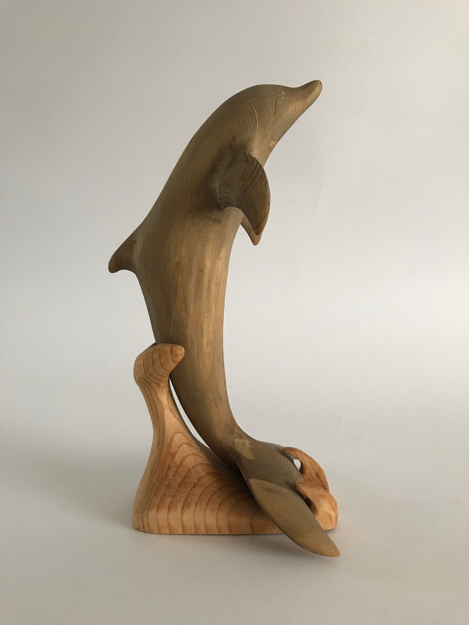 Hand-carved Original Wood Dolphin Coastal Art/decor/sculpture - Etsy