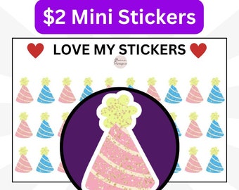 Planner stickers, icon stickers, birthday, celebration, happy birthday, EED33