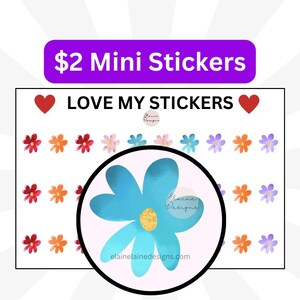 Autocollant de planificateur Daisy, autocollant Daisy, autocollant Mini Daisy, autocollant fleur, petit autocollant floral, autocollant icône Daisy, plante ICON EED11