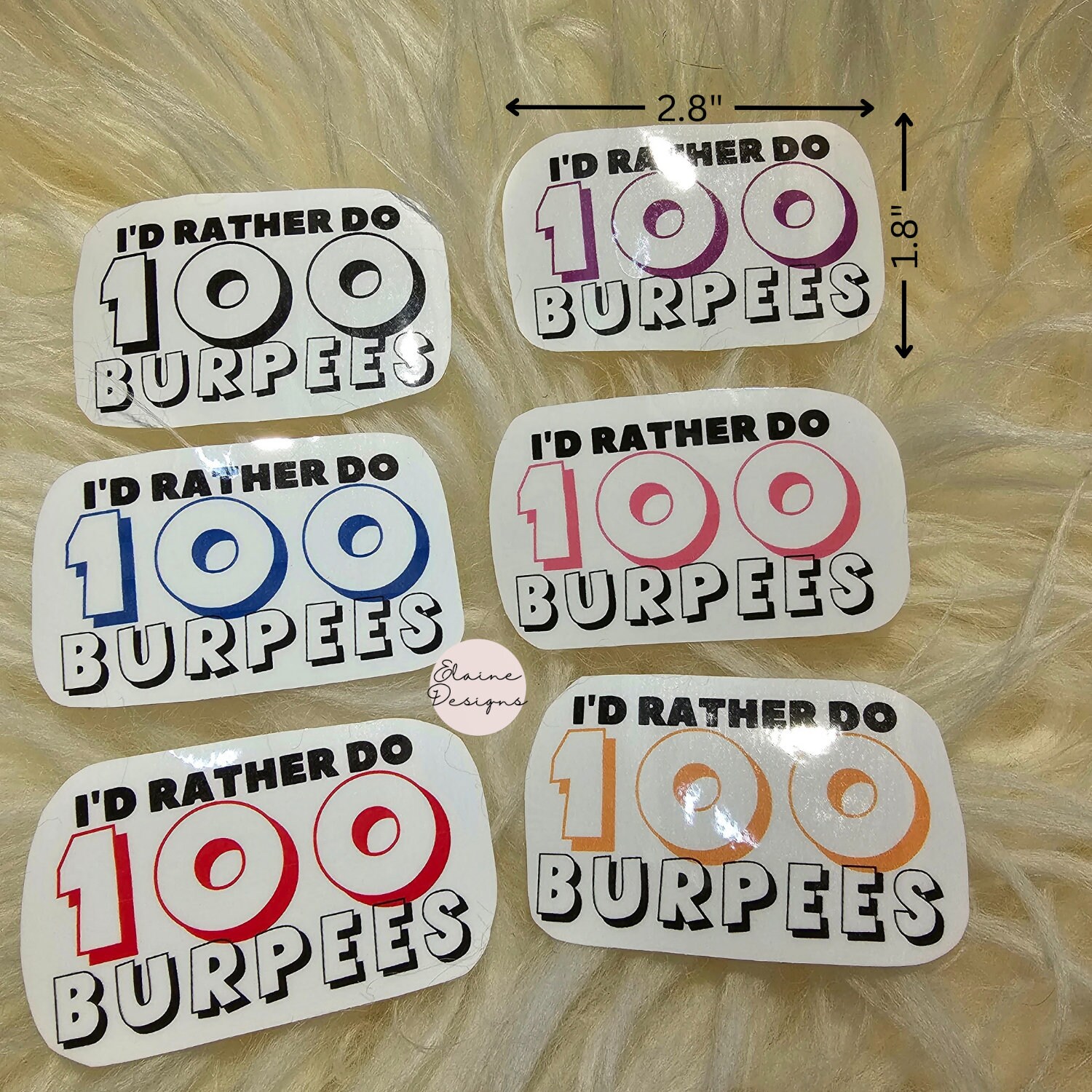 Crossfit Stickers Workout Stickers I'd Rather Do 100 Burpees, Gym ...