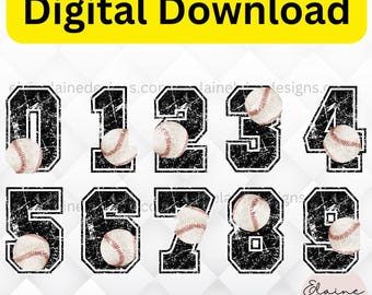 Baseball numbers, Grunge softball numbers, baseball font, baseball numbers png, numbers png, Grunge numbers, Distressed, 583