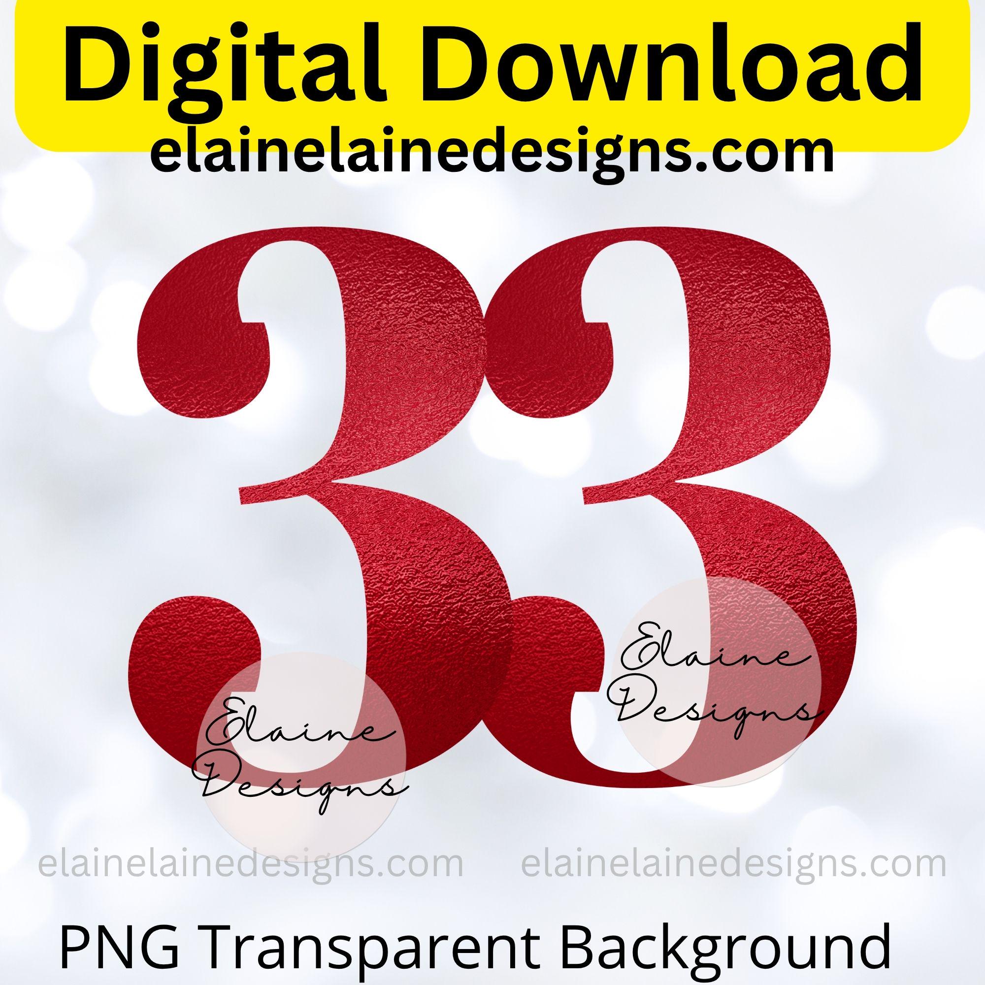 Red Metal Numbers Elegant Red Metallic Numbers | Digital Download 0–9 | Christmas ...
