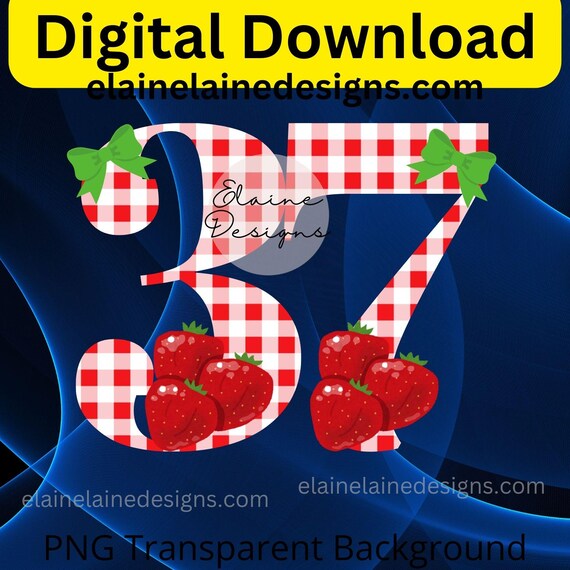 Strawberry Numbers, All Berry One, Strawberry Birthday Numbers