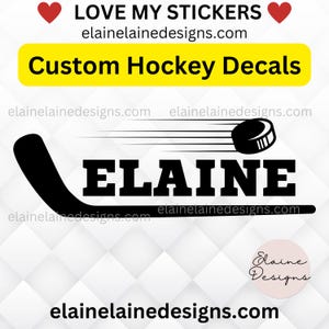 Hockey Aufkleber, Hockey Aufkleber, Individueller Hockey Aufkleber, Personalisierter Hockey Aufkleber, EED-Sports-313
