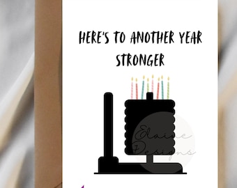 Hyrox birthday card, Hyrox wod, Happy Birthday, Hyrox happy birthday, sled push, cake push, happy hyrox, Hyrox cards, EED-CARDS-11