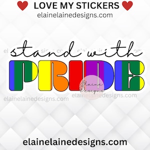 Sticker fierté, mois de la fierté, stand with pride, sticker lgbtq+, sticker gay pride, eed-pride-3