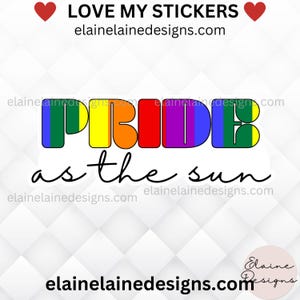 Sticker fierté, mois de la fierté, fierté comme soleil, sticker lgbtq, sticker fierté gaie, eed-pride-1