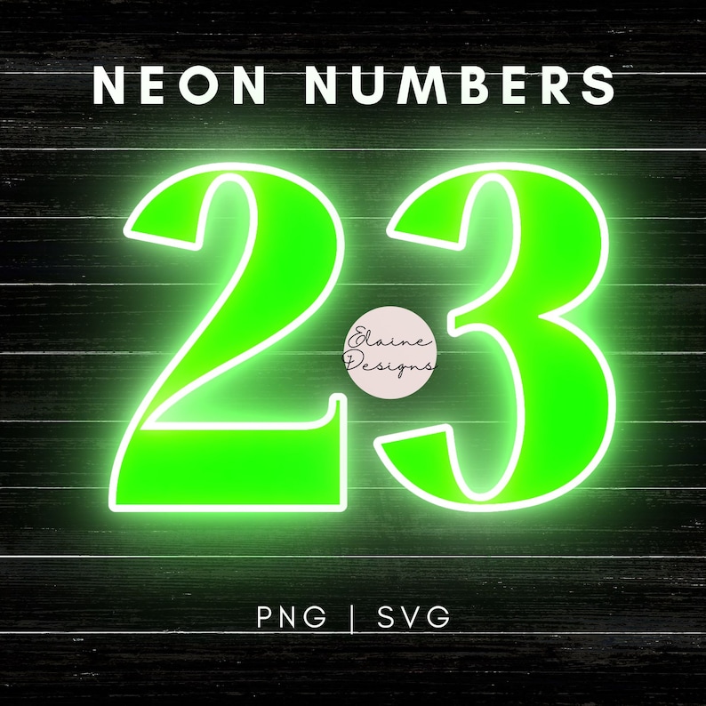 Neon Numbers Green Glowing Numbers Lime Green Numbers Neon Green Digital Neon Clipart Set 408 Etsy