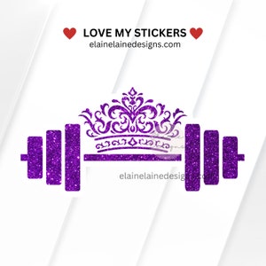 Adesivo Crossfit, adesivo de barra, adesivo de princesa de barra, rainha, adesivo de levantamento de peso para meninas, mãe forte, menina forte, mãe adequada EED-FIT-223
