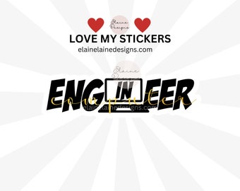 Computer Engineer, computer Sticker, computer engineer sticker, women in engineering, engineering student sticker, STEM sticker 61