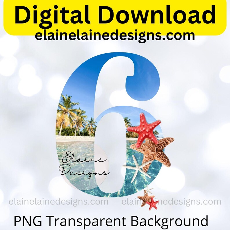 Beach Numbers, Summer Numbers, Water Numbers, Sand Numbers, Wedding ...