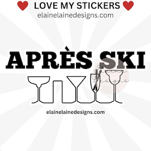 Adesivo de esqui, après-ski, adesivo après-ski, adesivo de esqui, clube après-ski, festa de esqui, esquie como uma garota, vida de esqui, bebidas, EED-SNOW-178