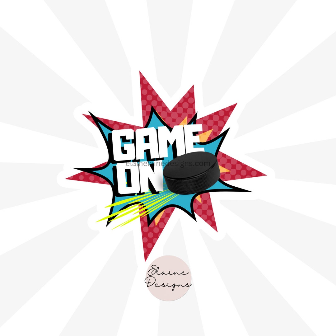 Hockey Sticker, Hockey Puck Sticker, Game on Sticker, Game on Hockey ...