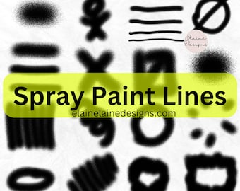 Pacote com 22 imagens PNG de tinta spray | Clipart de grafite de arte urbana | Formas de tinta spray | Rabiscos grunge | Elementos de design urbano, desenhados à mão, Conjunto 319