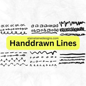 Hand-Drawn SVG Underline Divider organic lines PNG squiggles swirl straight lines hand drawn line wavy line mark out scratch out PNG svg 324
