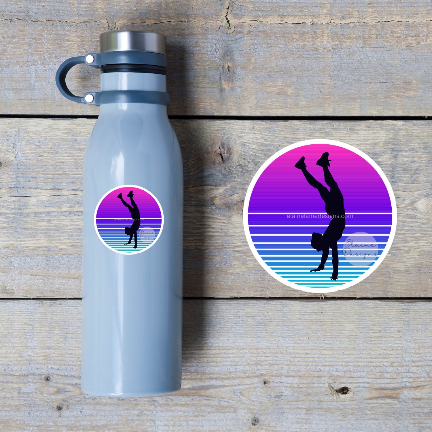 Crossfit Sticker, Girl Workout Sticker, Handstand Walks, Handstand ...