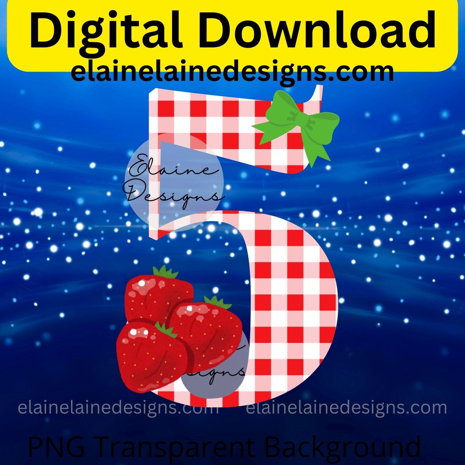 Strawberry Numbers, All Berry One, Strawberry Birthday Numbers